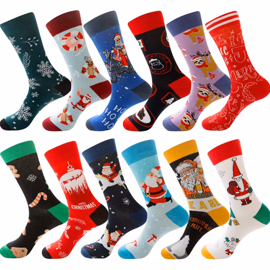 Tide Socks MID-Calf Socks Street Fashion Socks Creative Women&prime;s Cotton Socks Wholesale Happy Design High Elastic Breathable Fashion Socks