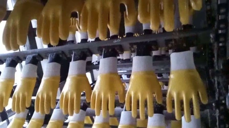 完全に黄色のニトリルコーティングされた手袋労働手園芸作業手袋